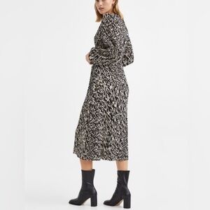 Zebra Print Wrap Dress